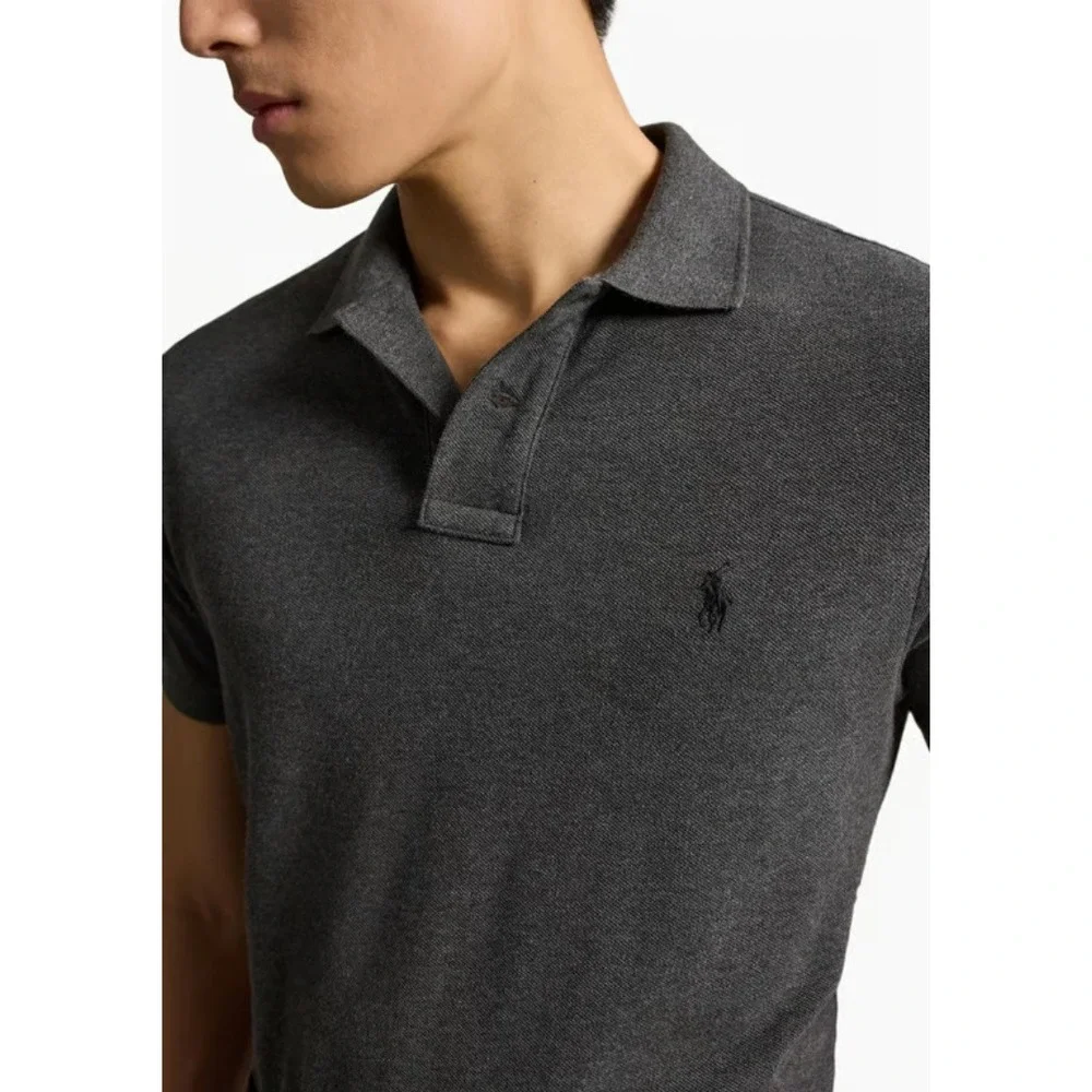 Polo Ralph Lauren Mens XL Custom Fit Short Sleeve Polo‎ Shirt Charcoal Gray Pony